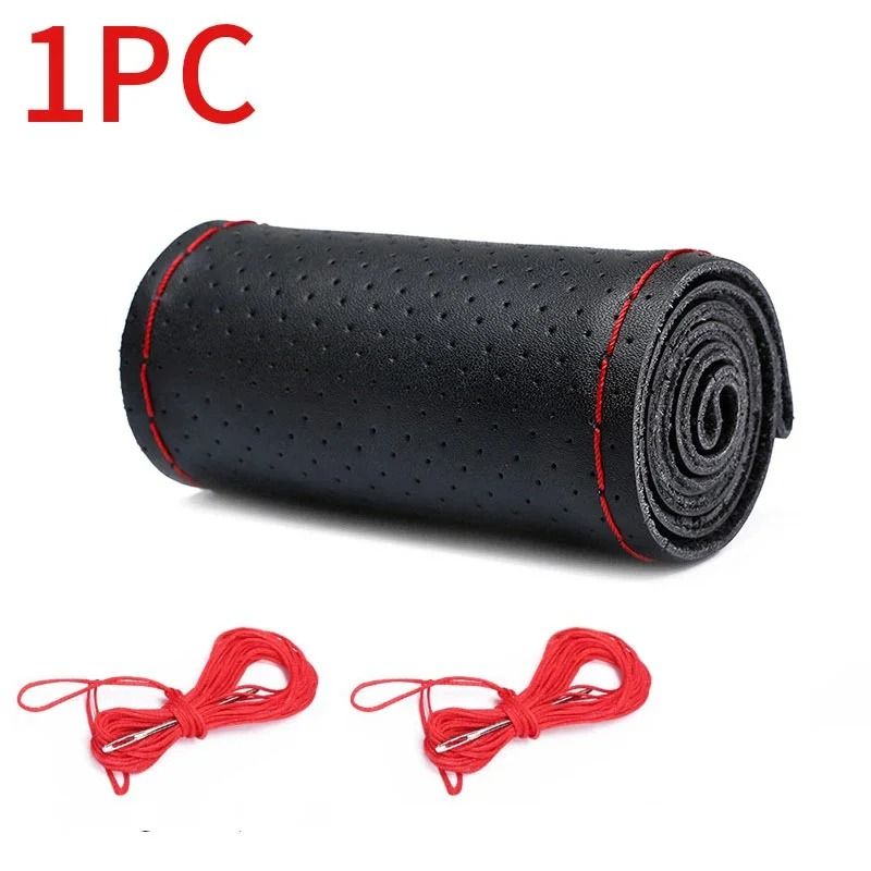 Genuine Leather Steering Wheel Cover For Car Protection And Comfort 6