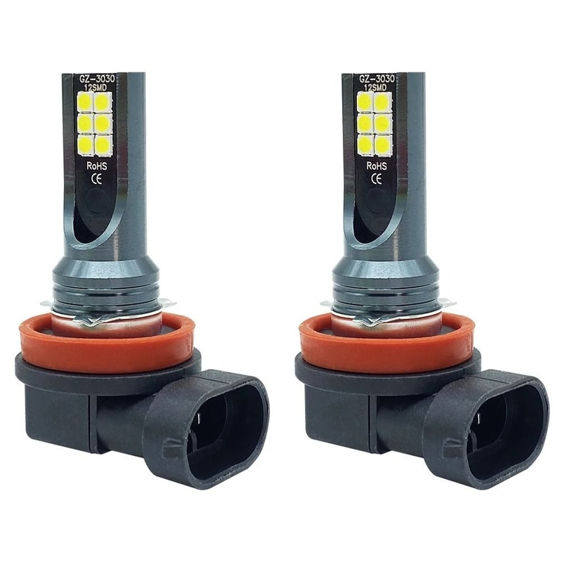H8 H9 H11 LED Car Fog Light Bulbs 80W Canbus Compatible 2 Pack 1