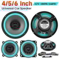universal hifi car coaxial speakers full range 4/5/6 inch audio system 100w–160w