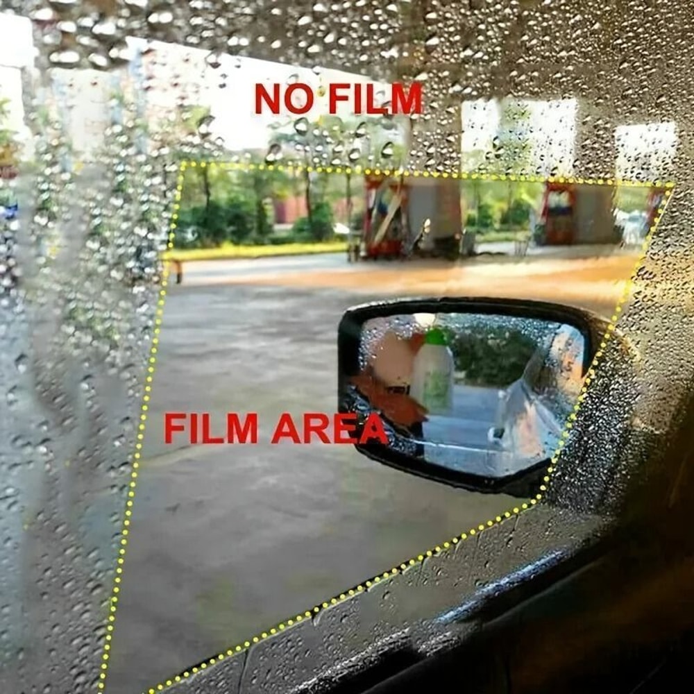 Car Rearview Mirror Protective Film 4 Piece Set Anti Fog And Rainproof Nano Coating 1