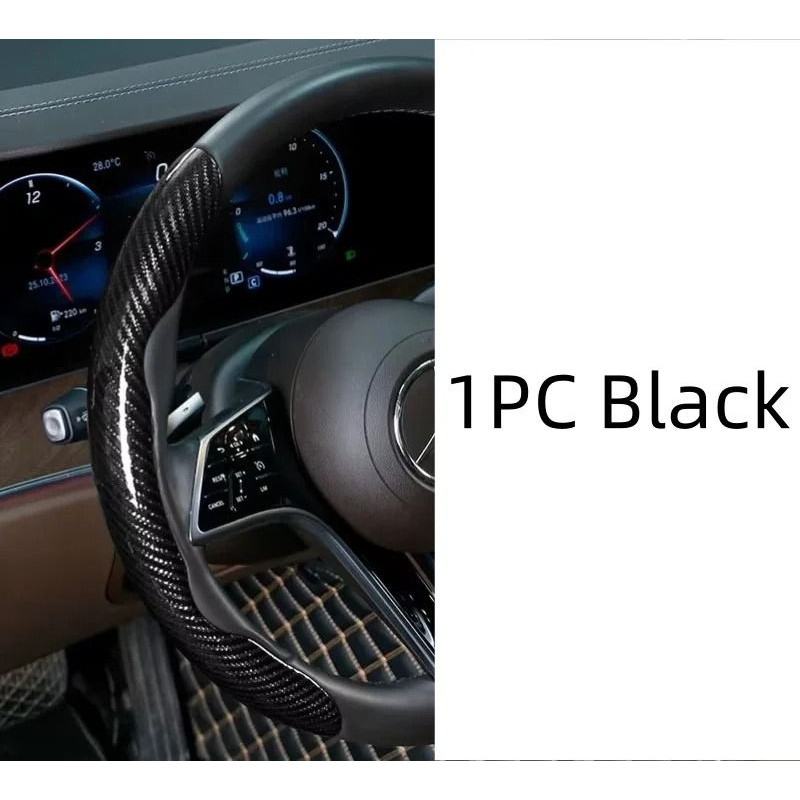 Microfiber Leather Steering Wheel Cover With Carbon Fiber Look 7