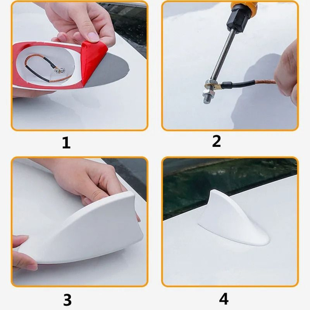 Universal Shark Fin Car Antenna Roof Aerial 4