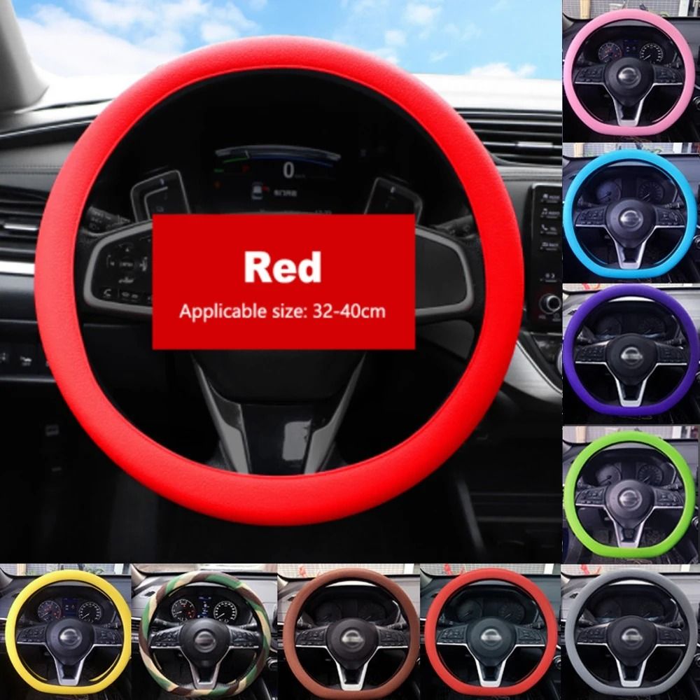 Universal Silicone Steering Wheel Cover Soft Elastic Grip 0