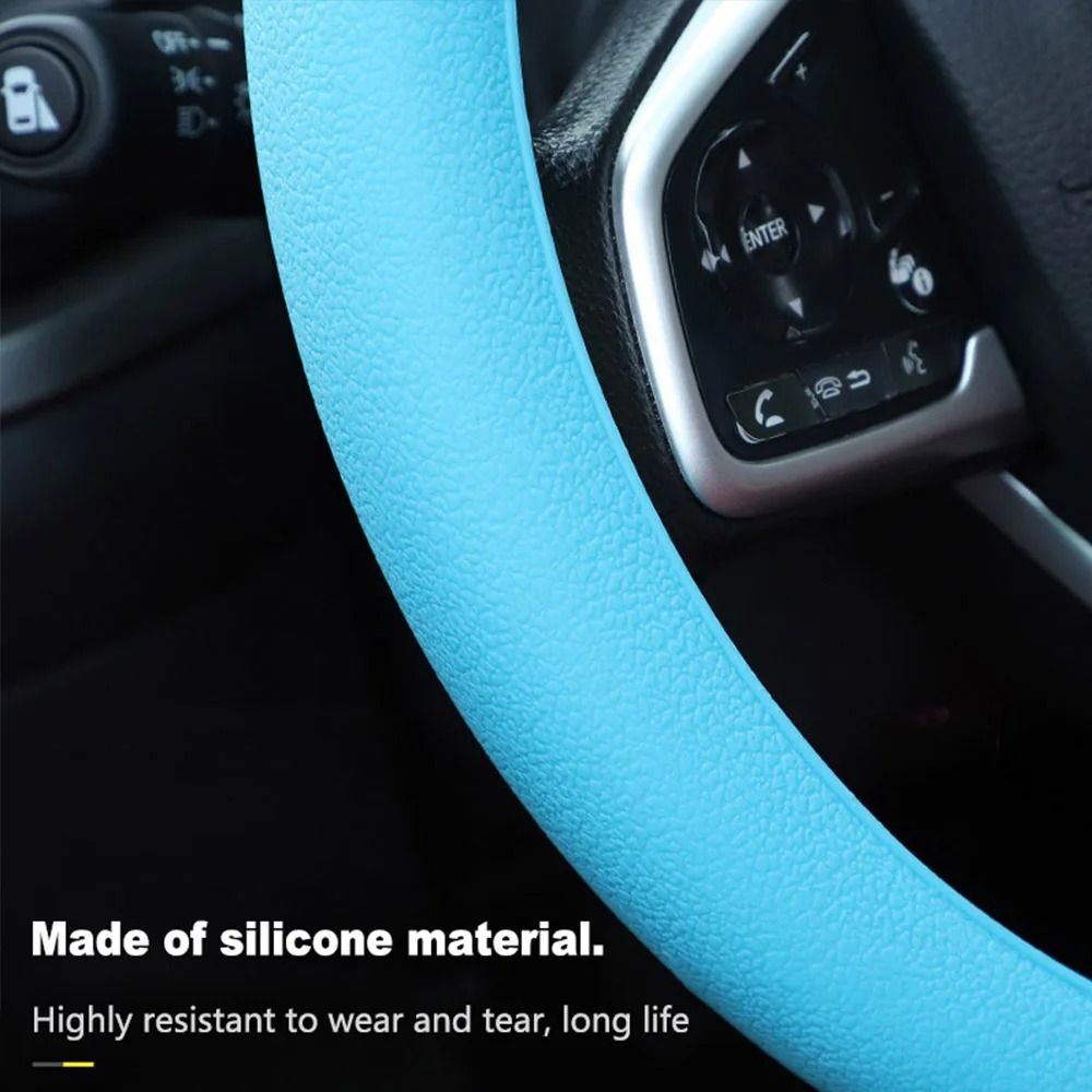 Universal Silicone Steering Wheel Cover Soft Elastic Grip 4