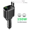 Car Charger With Retractable Cable And Fast Charging Power Display 6