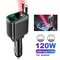 Car Charger With Retractable Cable And Fast Charging Power Display 10