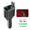 Car Charger With Retractable Cable And Fast Charging Power Display 13