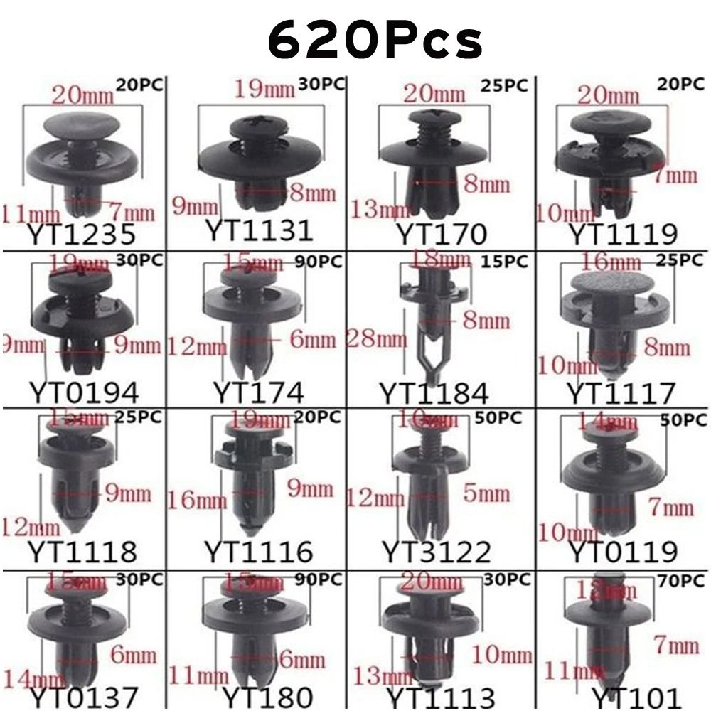 Car Plastic Retainer Clip Kit For Trim And Bumper Repair 1