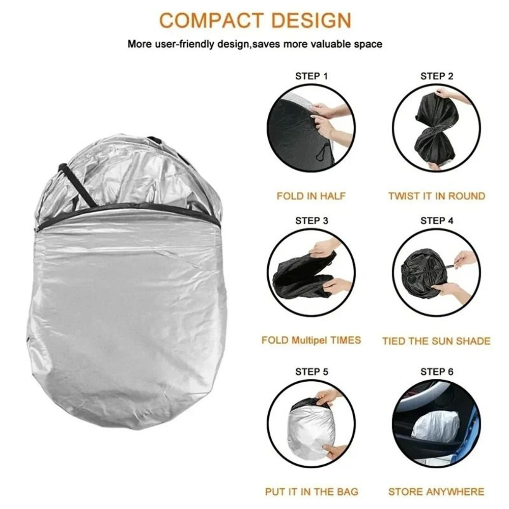 Car Windshield Sun Shade Protector For Interior UV Heat Block 2