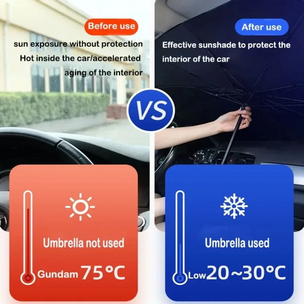 Car Sunshade Umbrella For Interior Windshield Protection 3