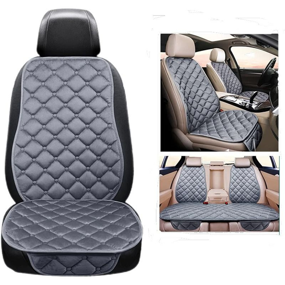 Car Seat Cover Protector Universal Winter Warm Seat Cushion Three Piece Set 0