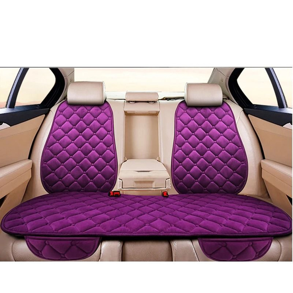 Car Seat Cover Protector Universal Winter Warm Seat Cushion Three Piece Set 15