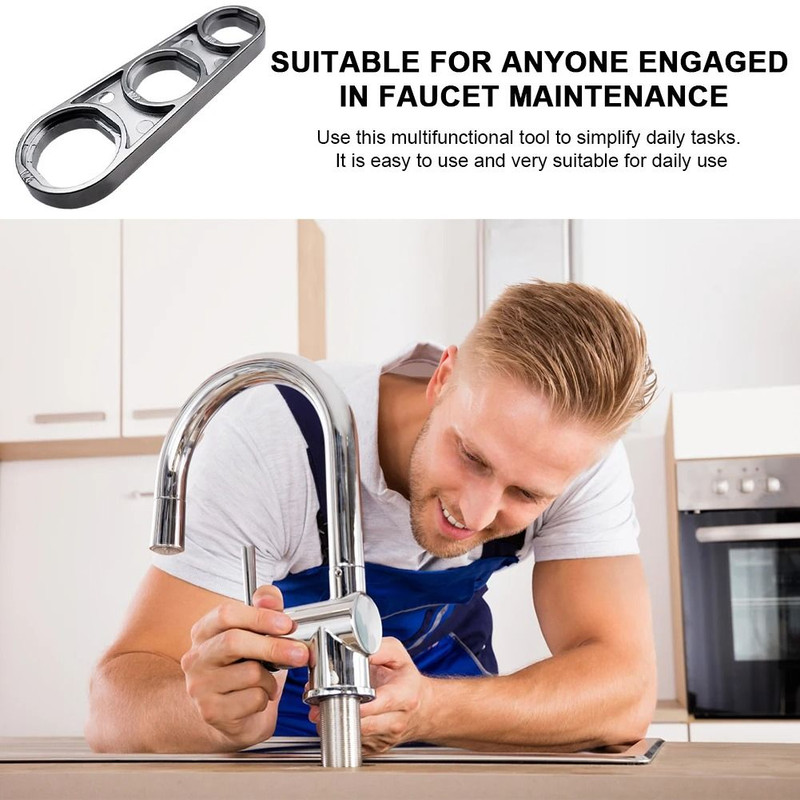 2 In 1 Faucet Aerator Wrench Adjustable Bubbler Tool For Home Plumbing 1