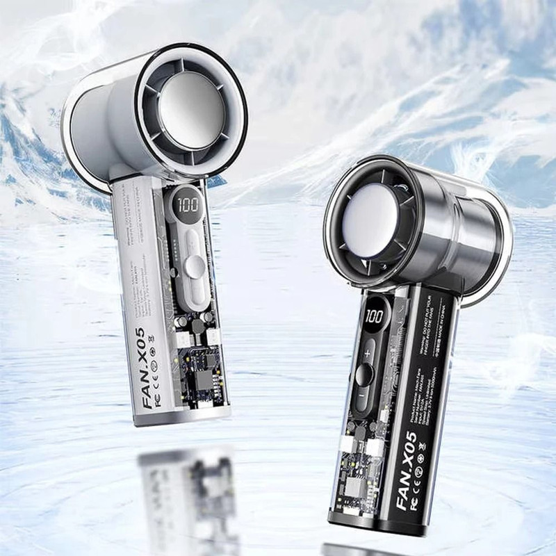 Portable Rechargeable Handheld Fan With Semiconductor Cooling And USB Power 1