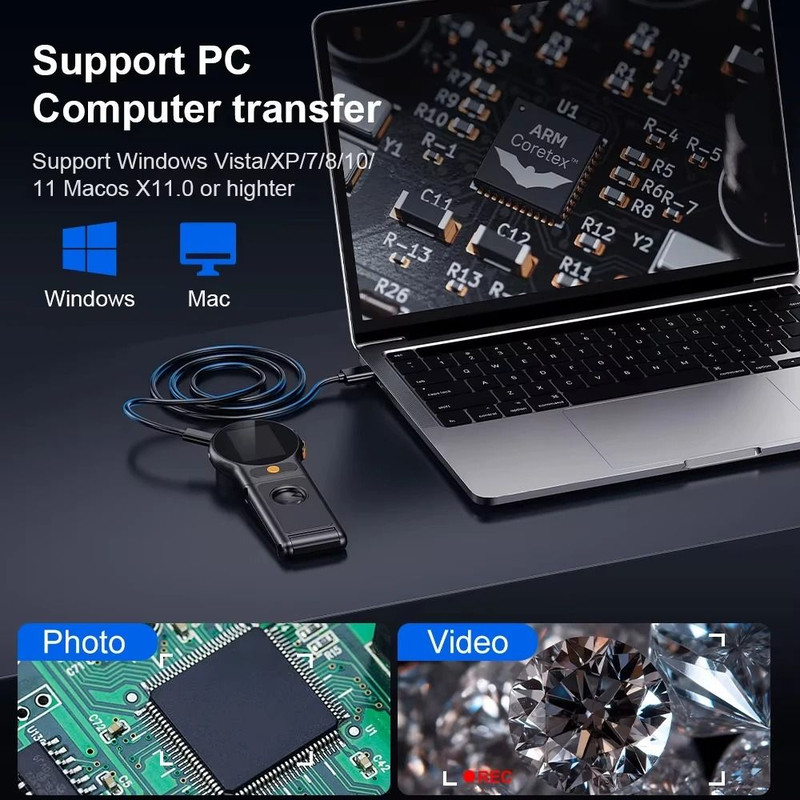 Autofocus 500X Digital Microscope With 2MP Sensor And 8 LED Lights 5