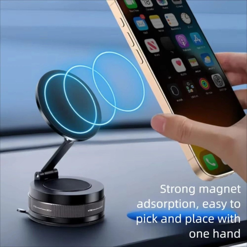 Vacuum Magnetic Phone Holder With Adjustable Suction Cup Stand 3