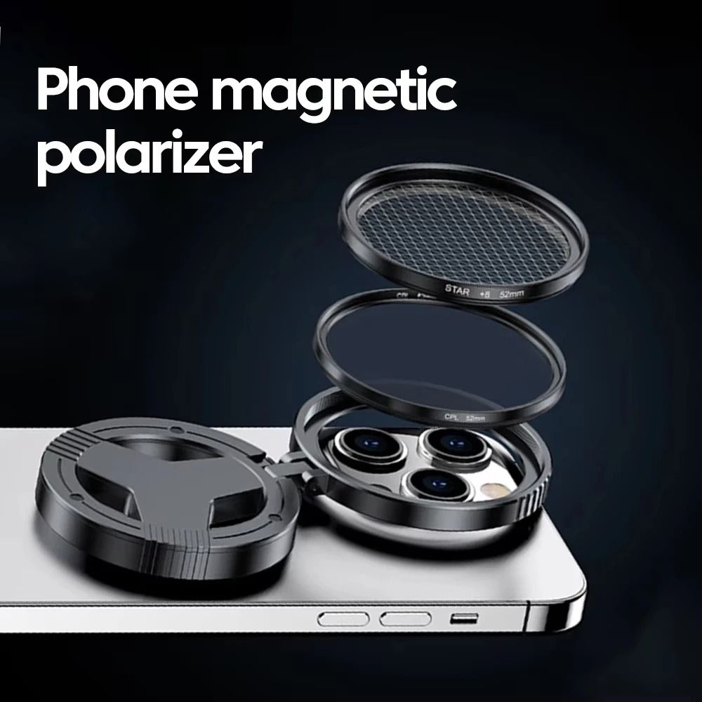52 Mm Magnetic Circular Polarizer Filter For Smartphone Cameras 0