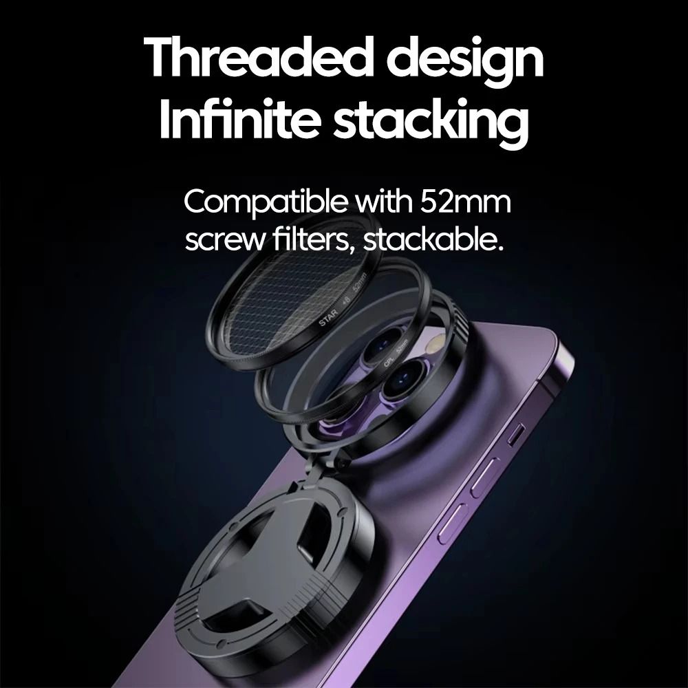 52 Mm Magnetic Circular Polarizer Filter For Smartphone Cameras 1