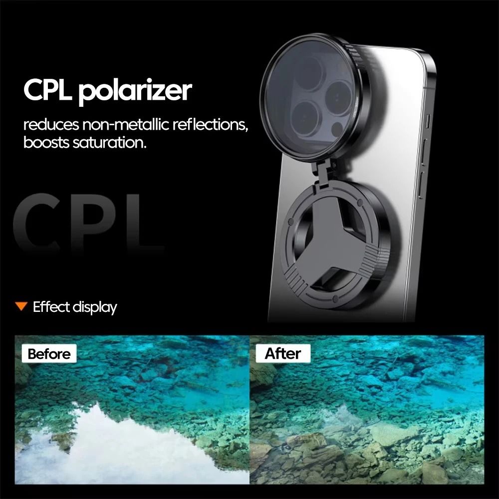 52 Mm Magnetic Circular Polarizer Filter For Smartphone Cameras 4