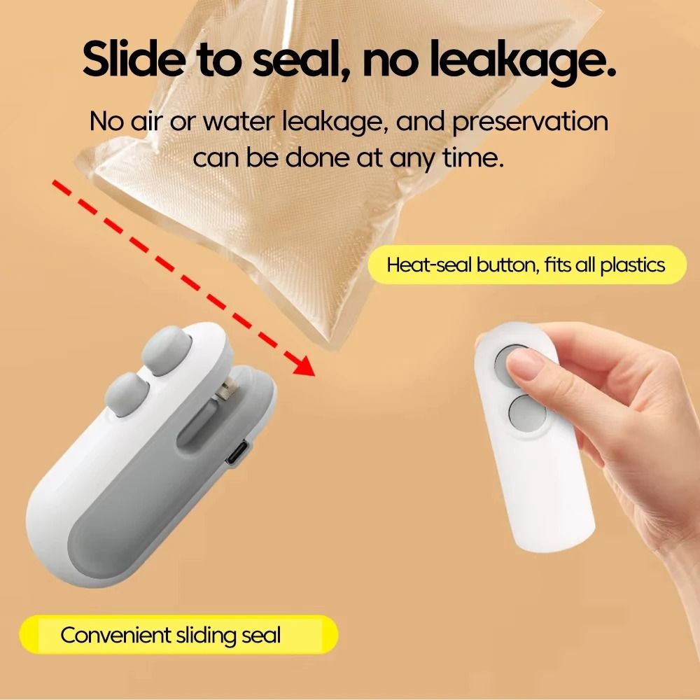 2 In 1 Portable USB Rechargeable Bag Sealing Machine For Snacks And Storage 4