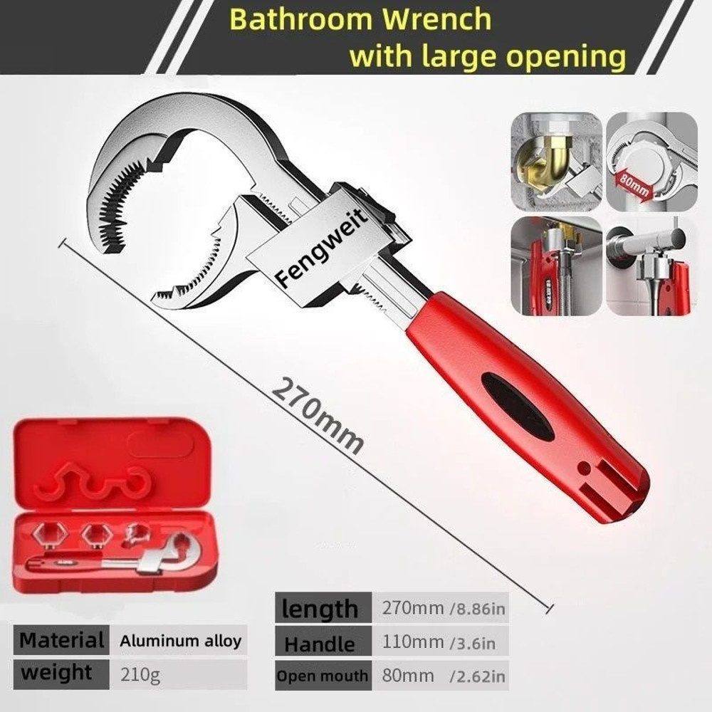 Universal Sink And Faucet Wrench For Home Plumbing And Installation 11