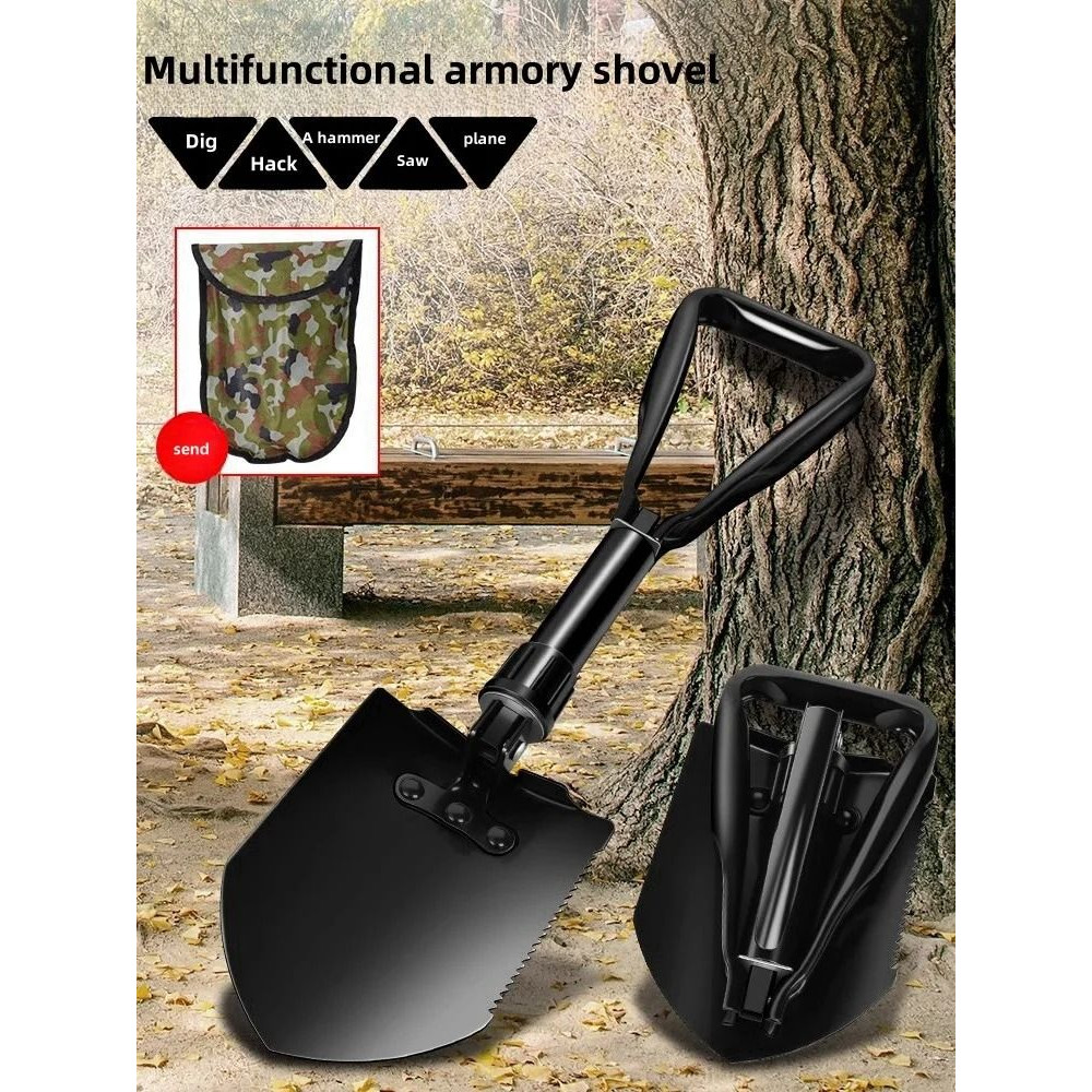 Foldable Multi Function Engineer Shovel For Outdoor Camping 0