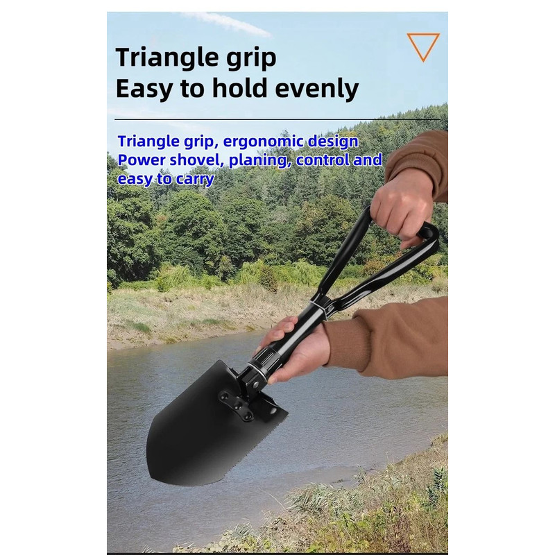 Foldable Multi Function Engineer Shovel For Outdoor Camping 3