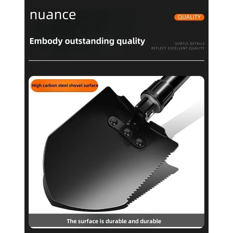 Foldable Multi Function Engineer Shovel For Outdoor Camping 4