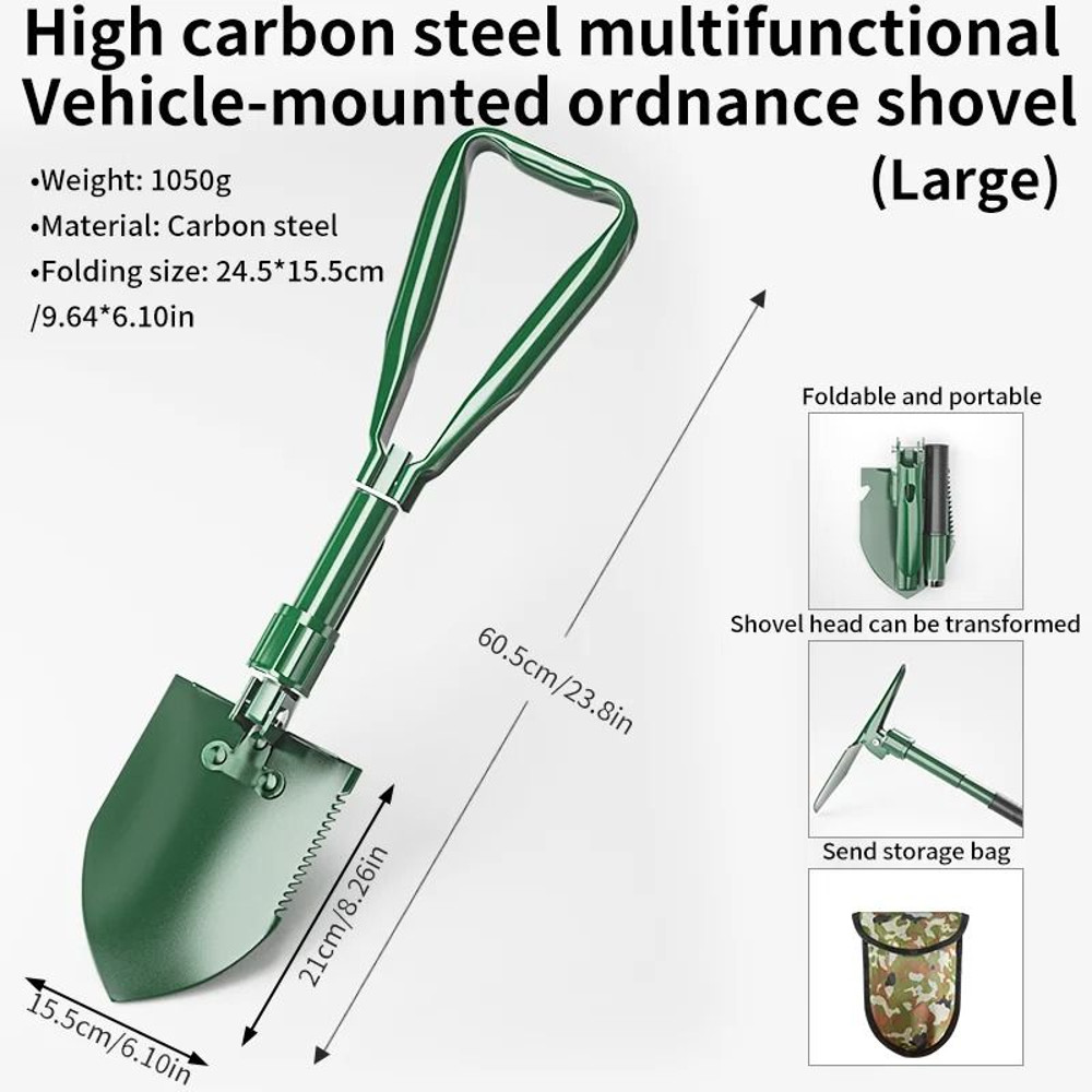 Foldable Multi Function Engineer Shovel For Outdoor Camping 9