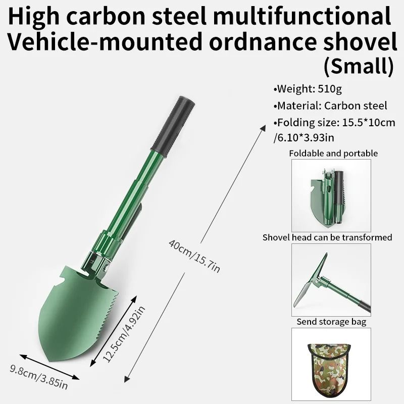 Foldable Multi Function Engineer Shovel For Outdoor Camping 11