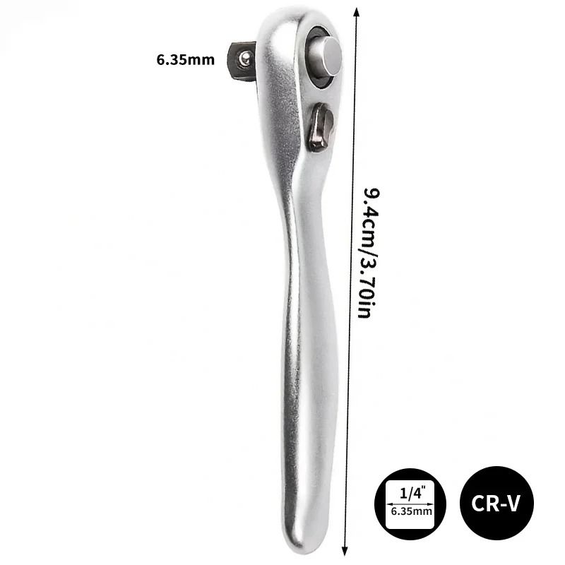 Quarter Inch Drive Ratchet Wrench With 72 Tooth Quick Release 6
