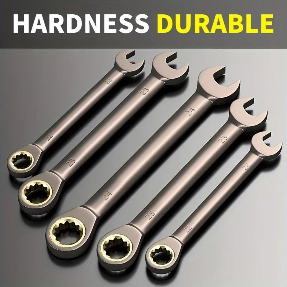Dual Purpose Ratchet Wrench Open Spanner For Professional Auto Repair 0