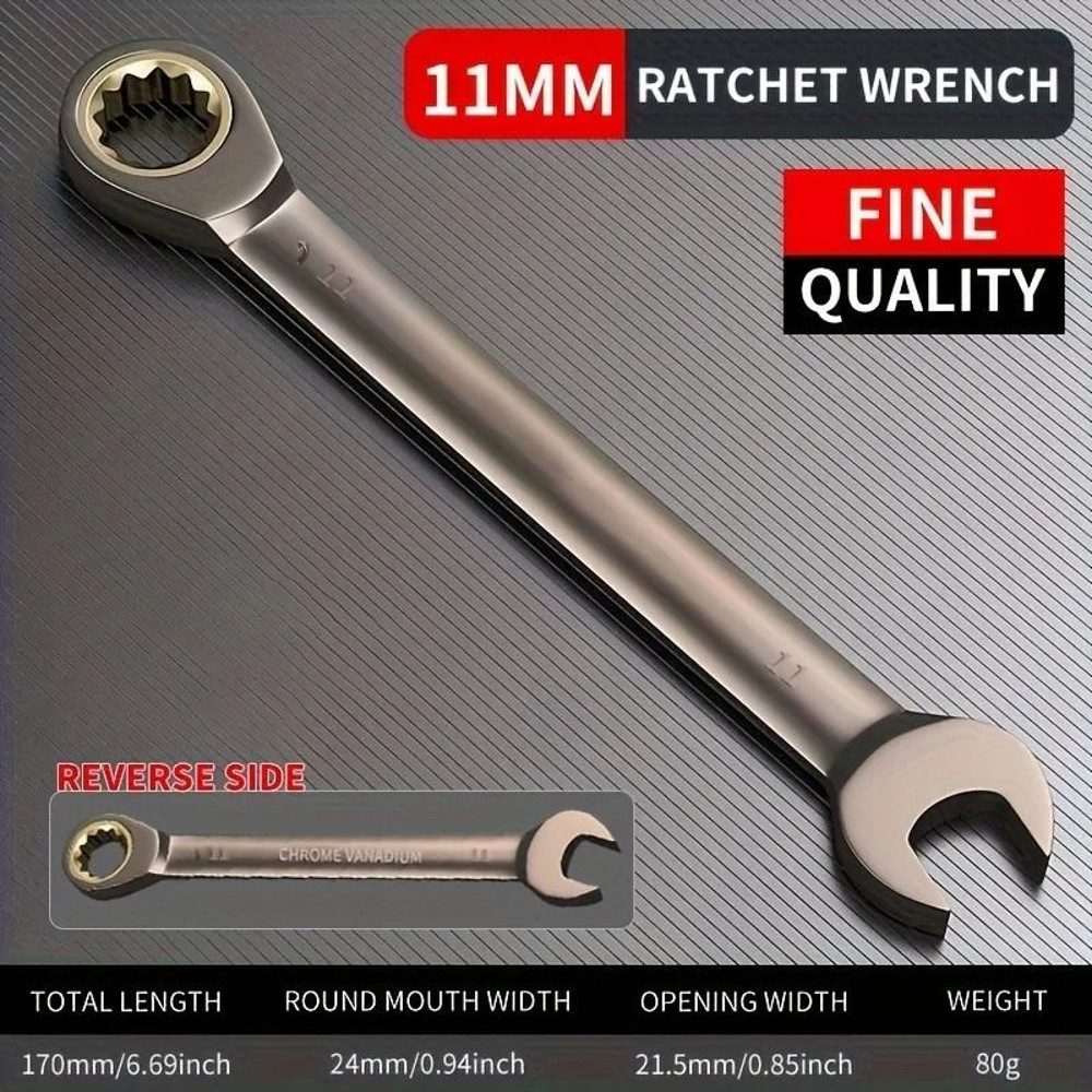 Dual Purpose Ratchet Wrench Open Spanner For Professional Auto Repair 11