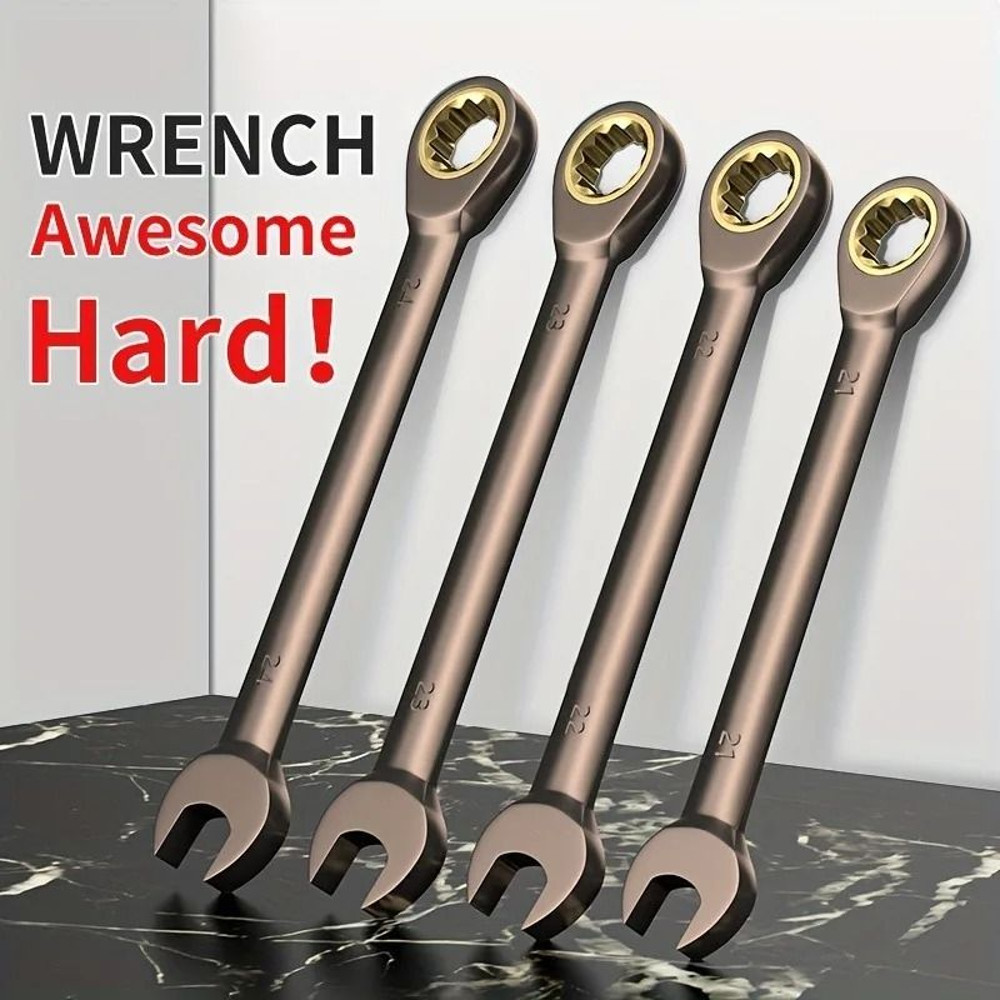 Dual Purpose Ratchet Wrench Open Spanner For Professional Auto Repair 2