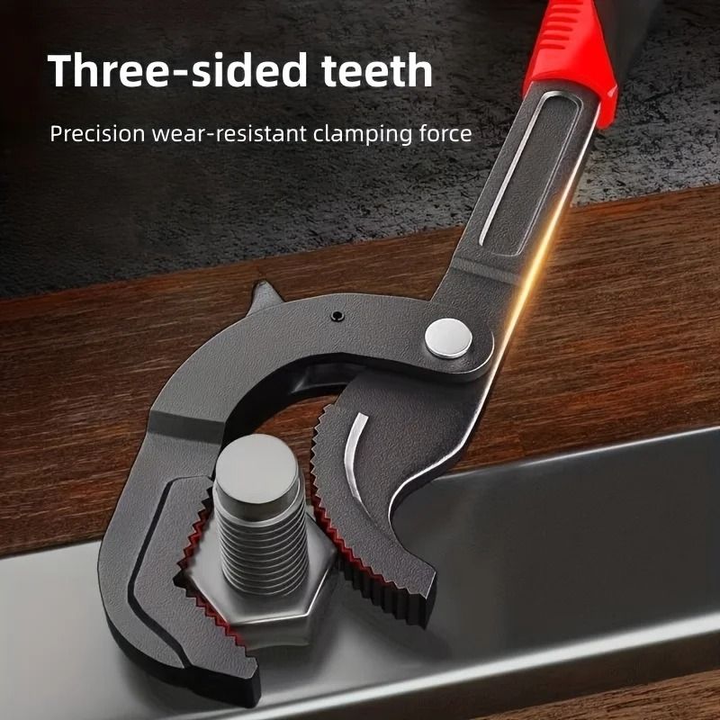 Adjustable Jaw Wrench Set Multi Functional Quick Open Pipe Wrench For Car Bike Plumbing Repairs 4