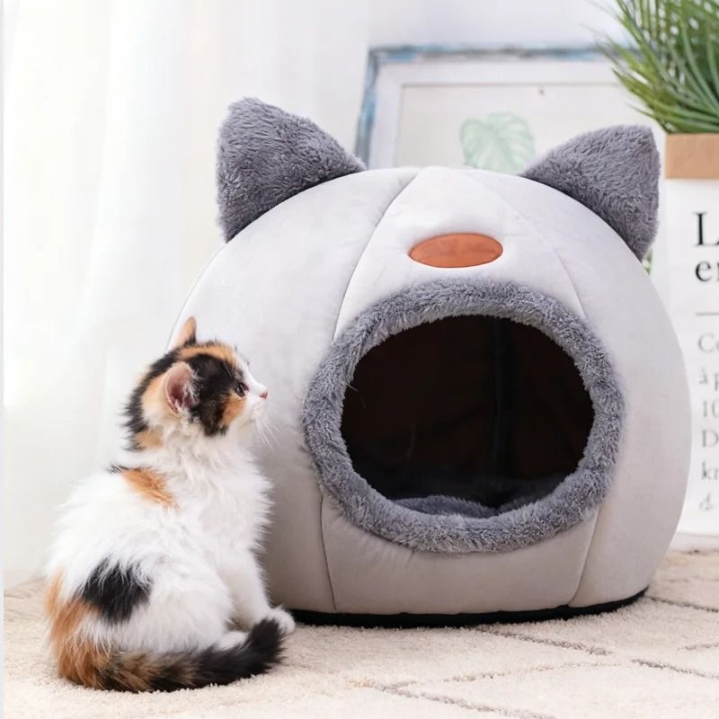 Warm Comfortable Cat House Hideaway Room For Indoor Pets 0