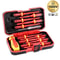 Insulated Screwdriver Set For Electrical Work With Magnetic Tips And Tester Pen 0