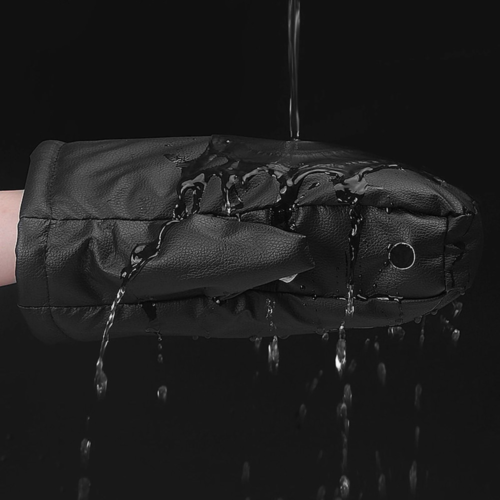 Winter Electric Bike Gloves Plush Handlebar Mittens Windproof Warm Cover For Bicycle Motorcycle 1