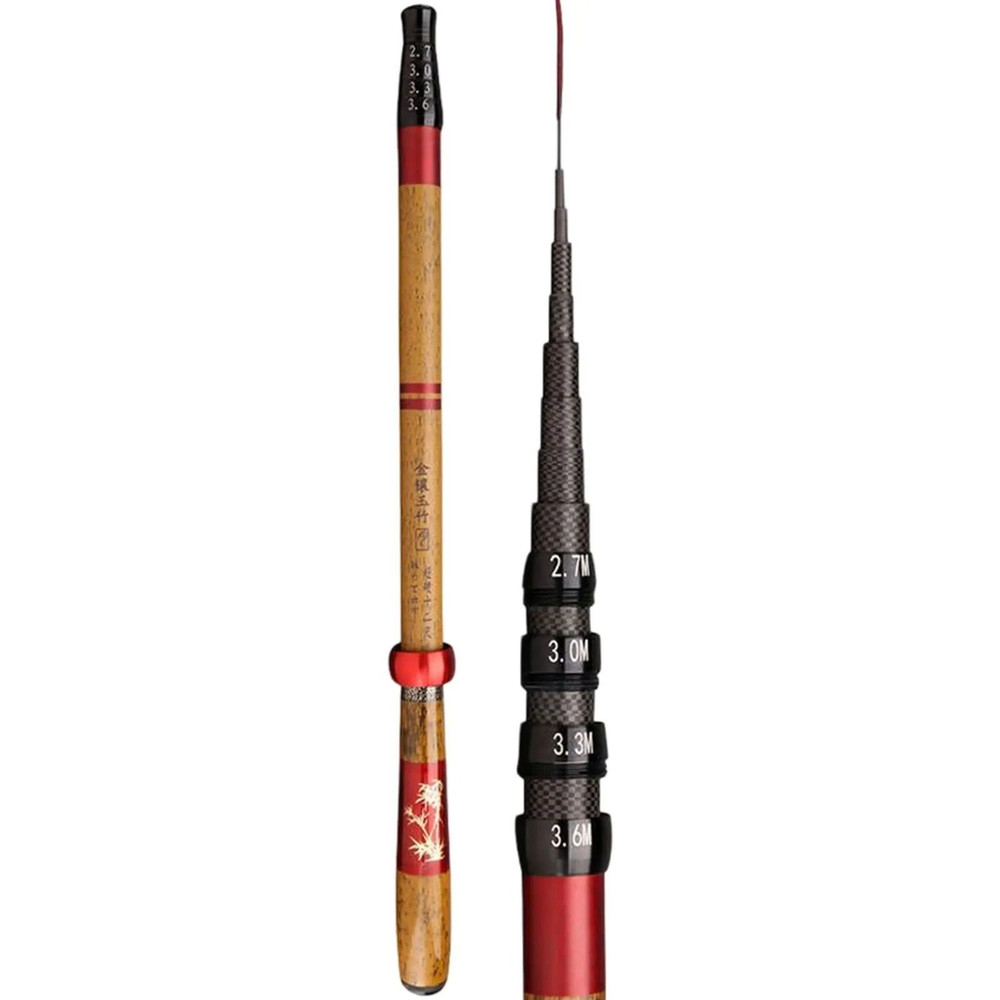 Ultra Light Portable Carbon Pocket Fishing Rod Adjustable Short Section Hand Rod 3