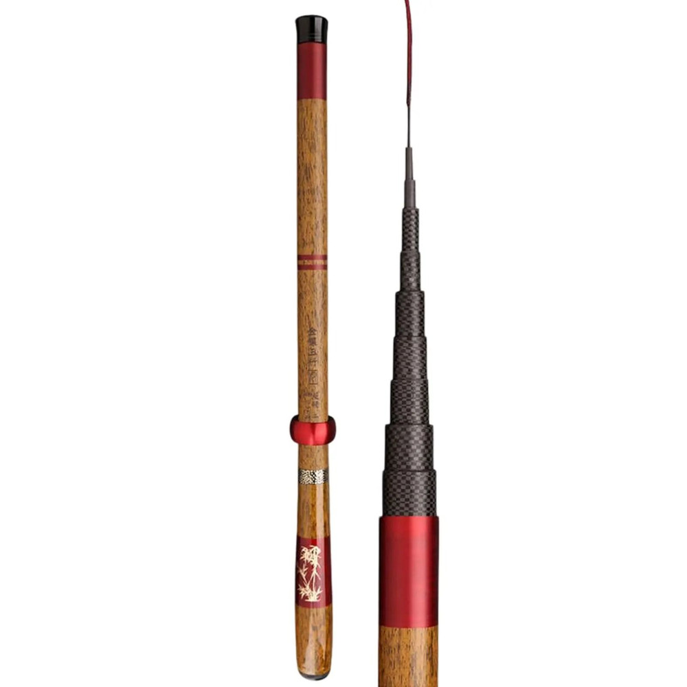 Ultra Light Portable Carbon Pocket Fishing Rod Adjustable Short Section Hand Rod 5