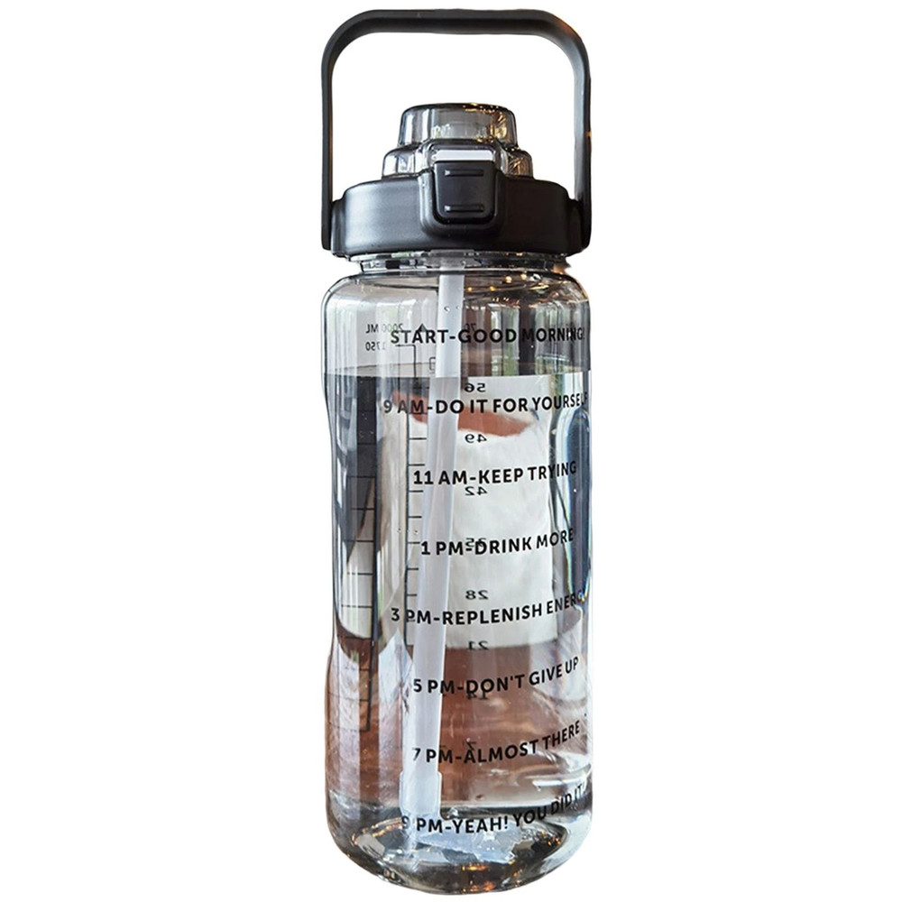 Large Capacity Sports Water Bottle With Straw And Scale For Running Cycling And Fitness 6