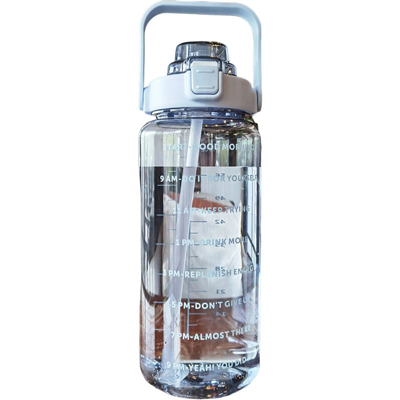 Large Capacity Sports Water Bottle With Straw And Scale For Running Cycling And Fitness 7