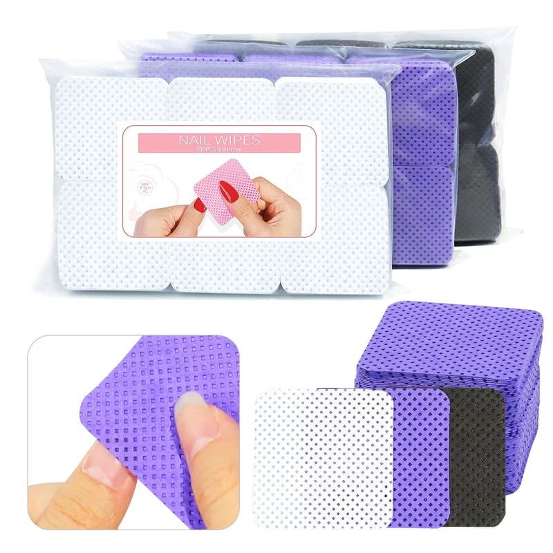 Lint Free Nail Wipes Pack For Polish Removal Manicure Cleaning And Gel Prep 0