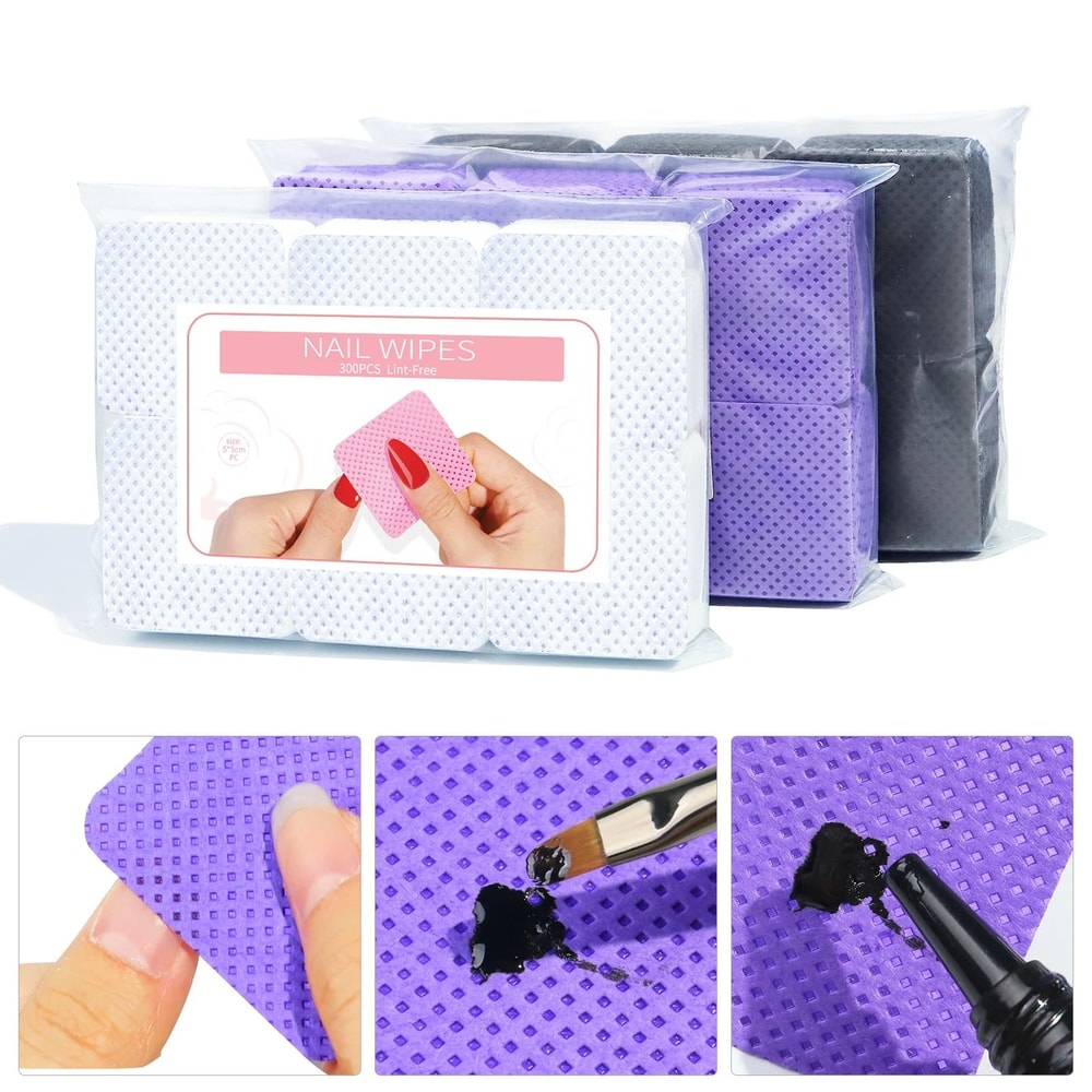 Lint Free Nail Wipes Pack For Polish Removal Manicure Cleaning And Gel Prep 2