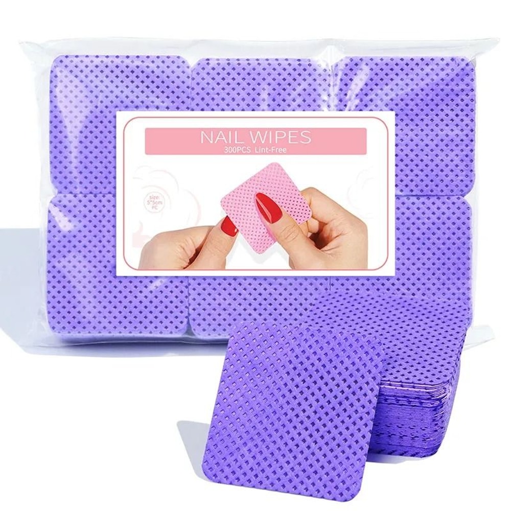 Lint Free Nail Wipes Pack For Polish Removal Manicure Cleaning And Gel Prep 6