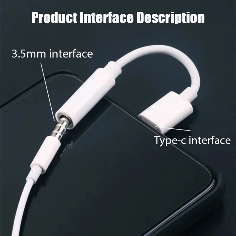 USB Type C To Audio Jack Adapter For Headphones And Earphones 3