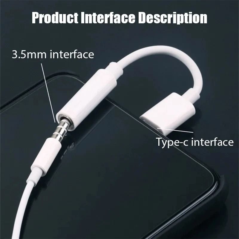 USB Type C To Audio Jack Adapter For Headphones And Earphones 3