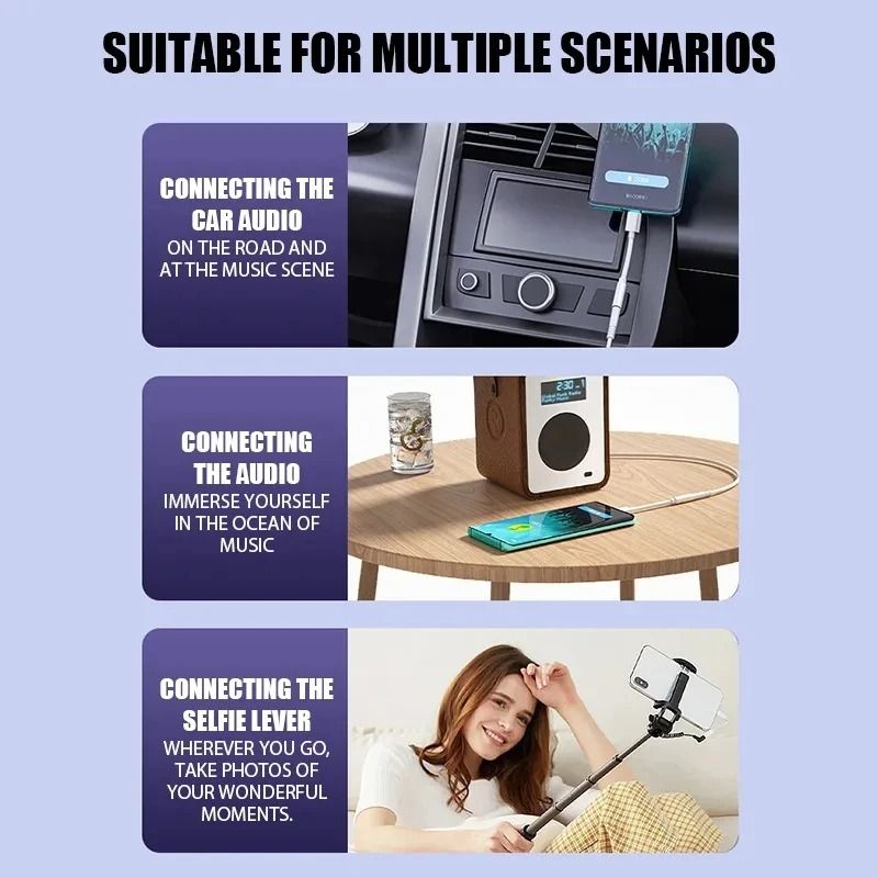 USB Type C To Audio Jack Adapter For Headphones And Earphones 5