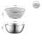 Stainless Steel Drain Basin Set With Strainer And Measuring Scale For Kitchen Washing And Rinsing 8