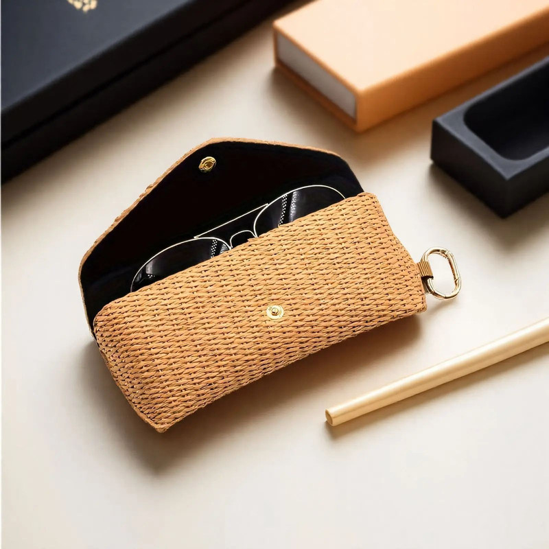 Portable Grasslike Mesh Glasses Storage Box PressResistant Sunglasses Case 1